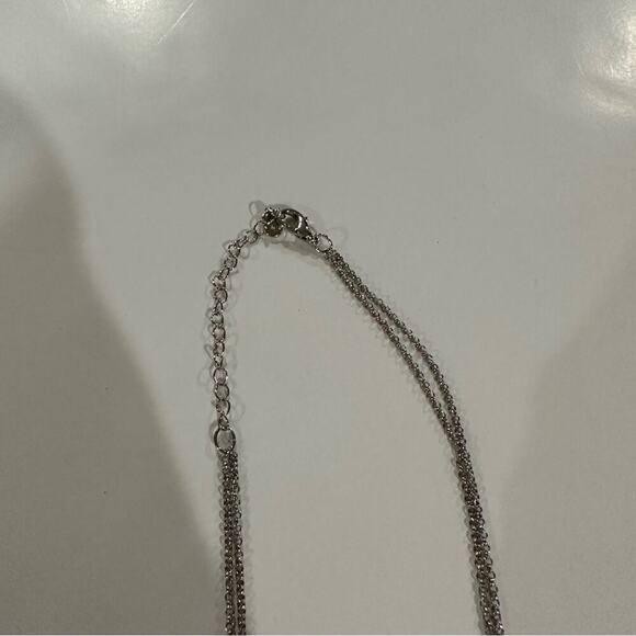 Silver Green Beaded‎ Statement Necklace Women's Long Layered Chain Jewelry - Picture 3 of 4